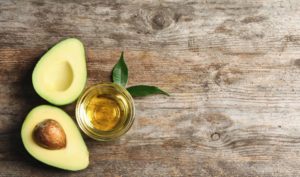 cutting board with avocados